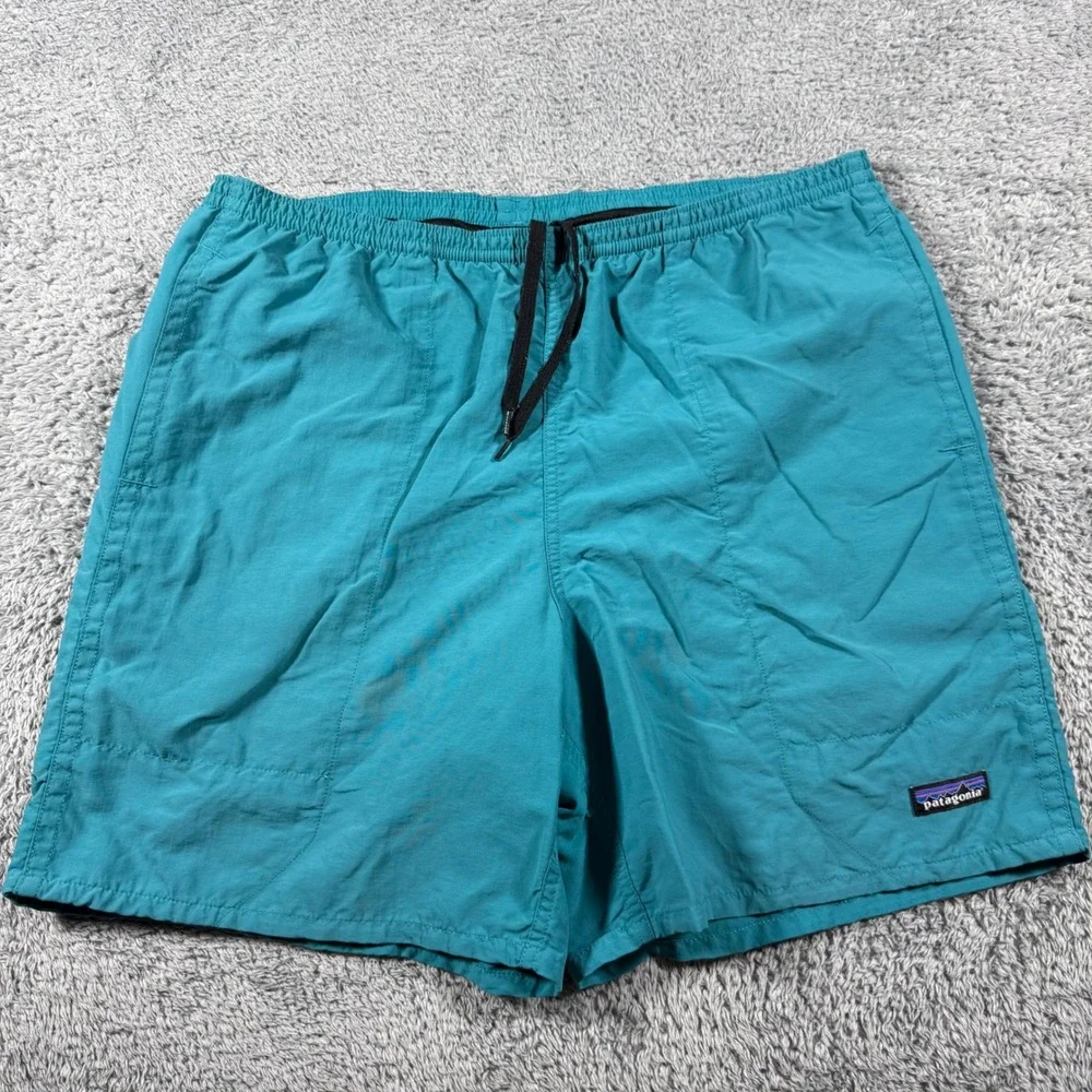 Patagonia Baggies Shorts Mens Medium Teal Blue Nylon Mech Lined
